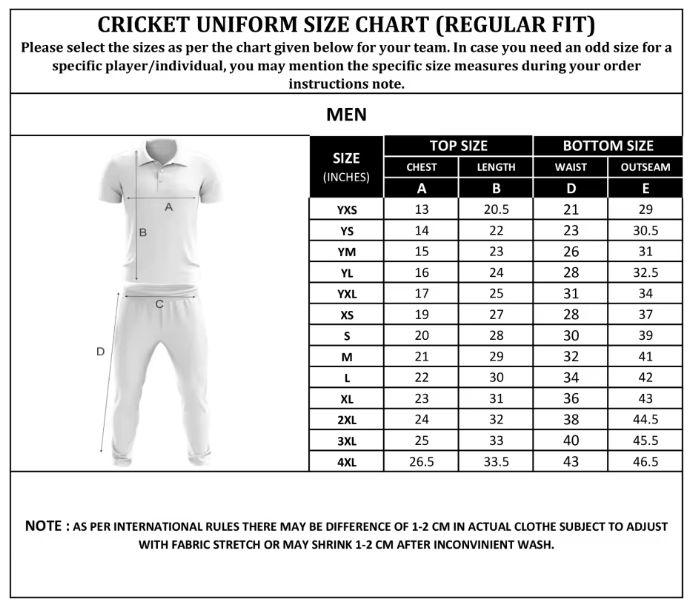 Geometric Pattern Cricket Jersey Set