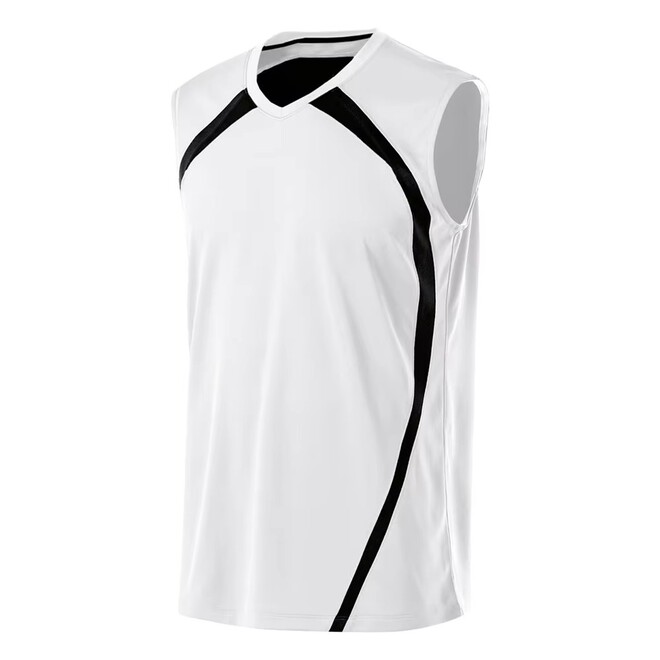 Mens Sleeveless Sport Training V Neck Volleyball Shirt