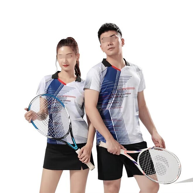 Sports Wear Polyester Couple Tennis Shirt Couple Sets