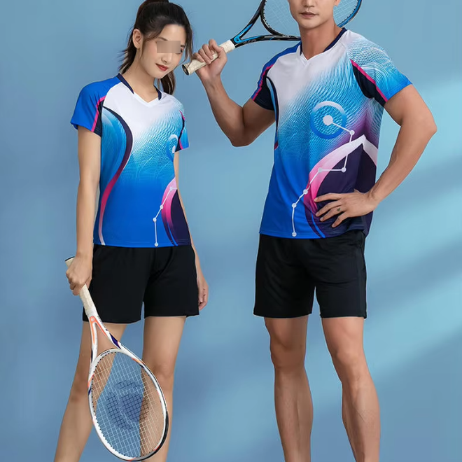 Polyester Tennis Pickleball Jerseys Couple Sets