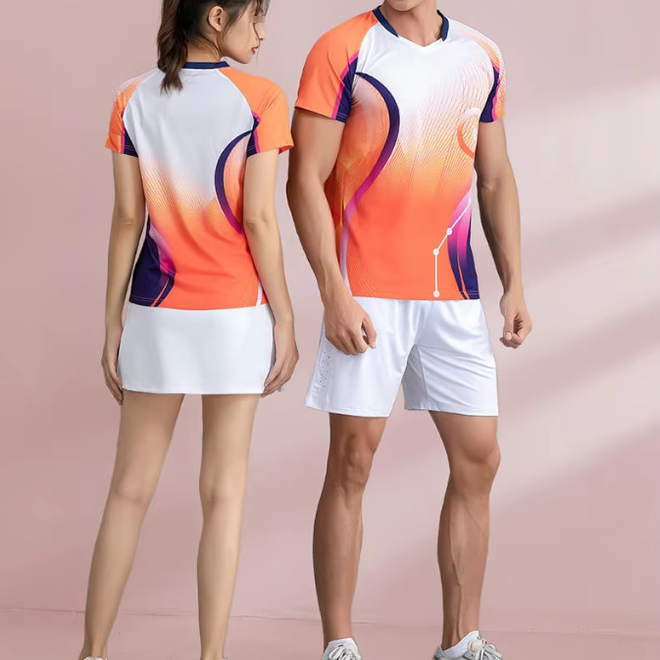 Polyester Tennis Pickleball Jerseys Couple Sets