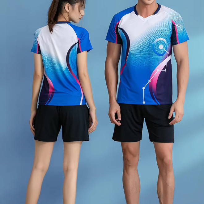 Polyester Tennis Pickleball Jerseys Couple Sets