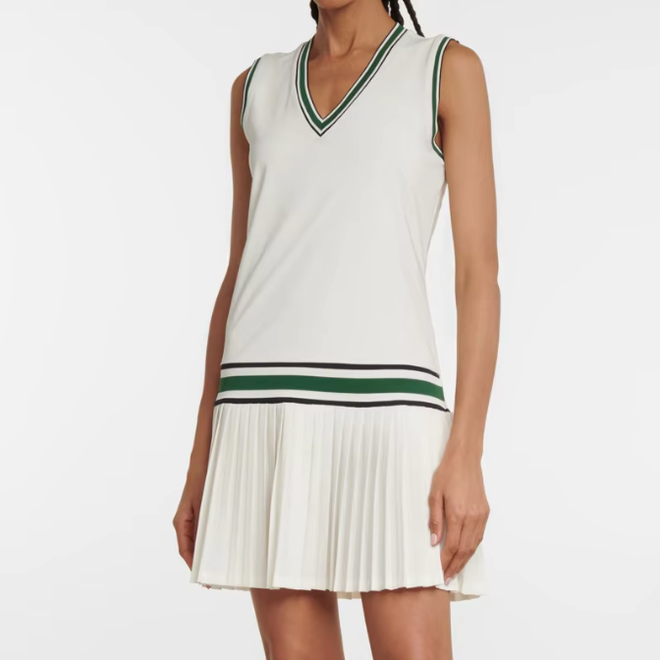 V Neck Sleeveless Tennis Skirt