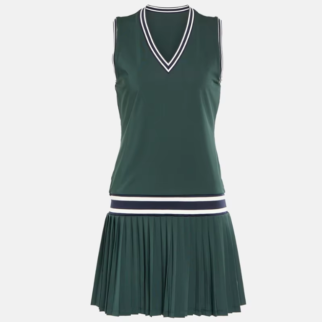 V Neck Sleeveless Tennis Skirt