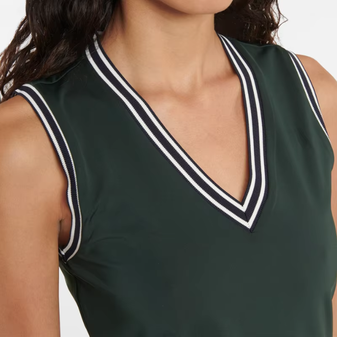 V Neck Sleeveless Tennis Skirt