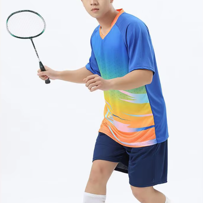 Polyester Badminton Shirt Shorts Set
