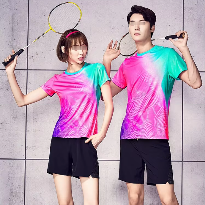 Breathable Badminton Couple Jerseys Couple Sets