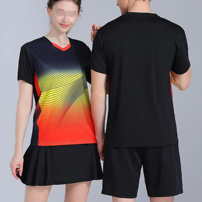 Full Sublimation Badminton Shirts Shorts Skirts Couple Sets