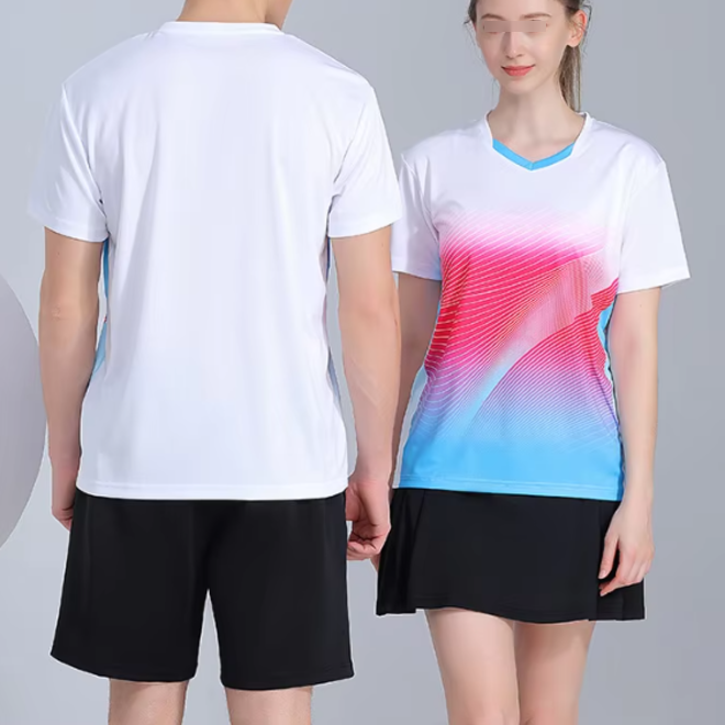 Full Sublimation Badminton Shirts Shorts Skirts Couple Sets