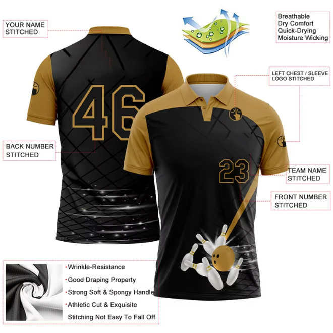Mens Youth Comfortable Bowling Jerseys