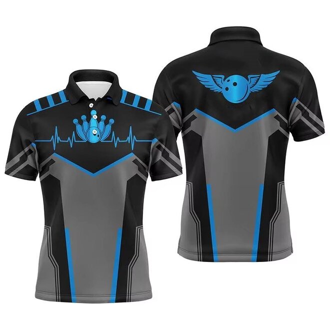 Mens Bowling Polo Shirt Jersey